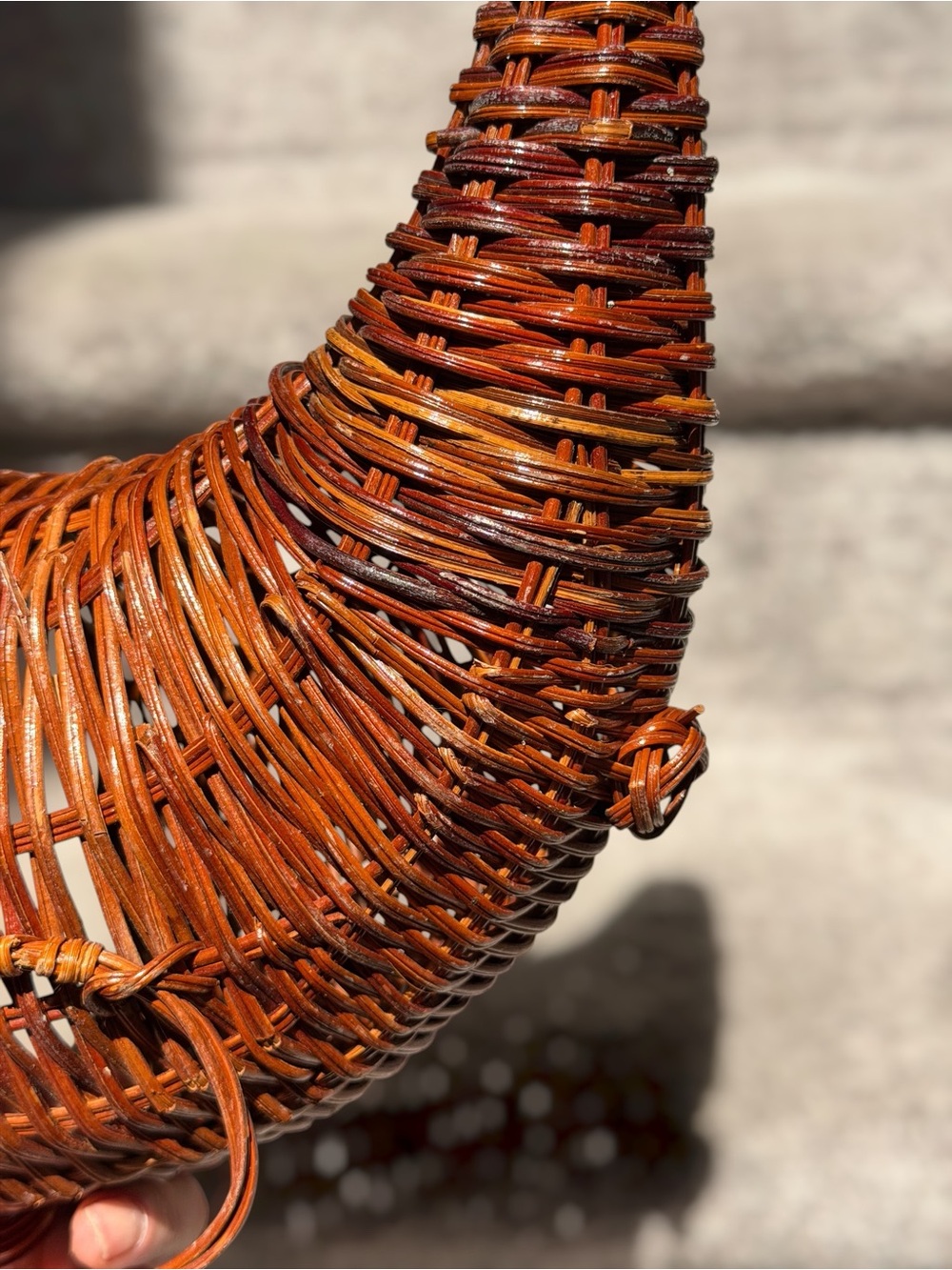 Vintage Wicker Cornucopia Horn of Plenty Basket Fall Thanksgiving Wall Decor - Picture 10 of 10